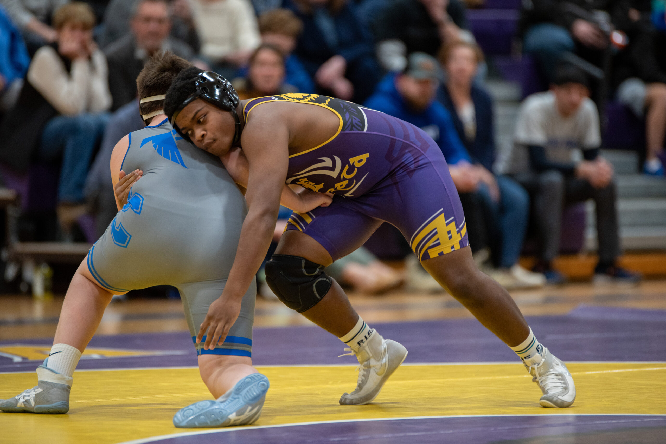Ephrata high school wrestler in an underhook position